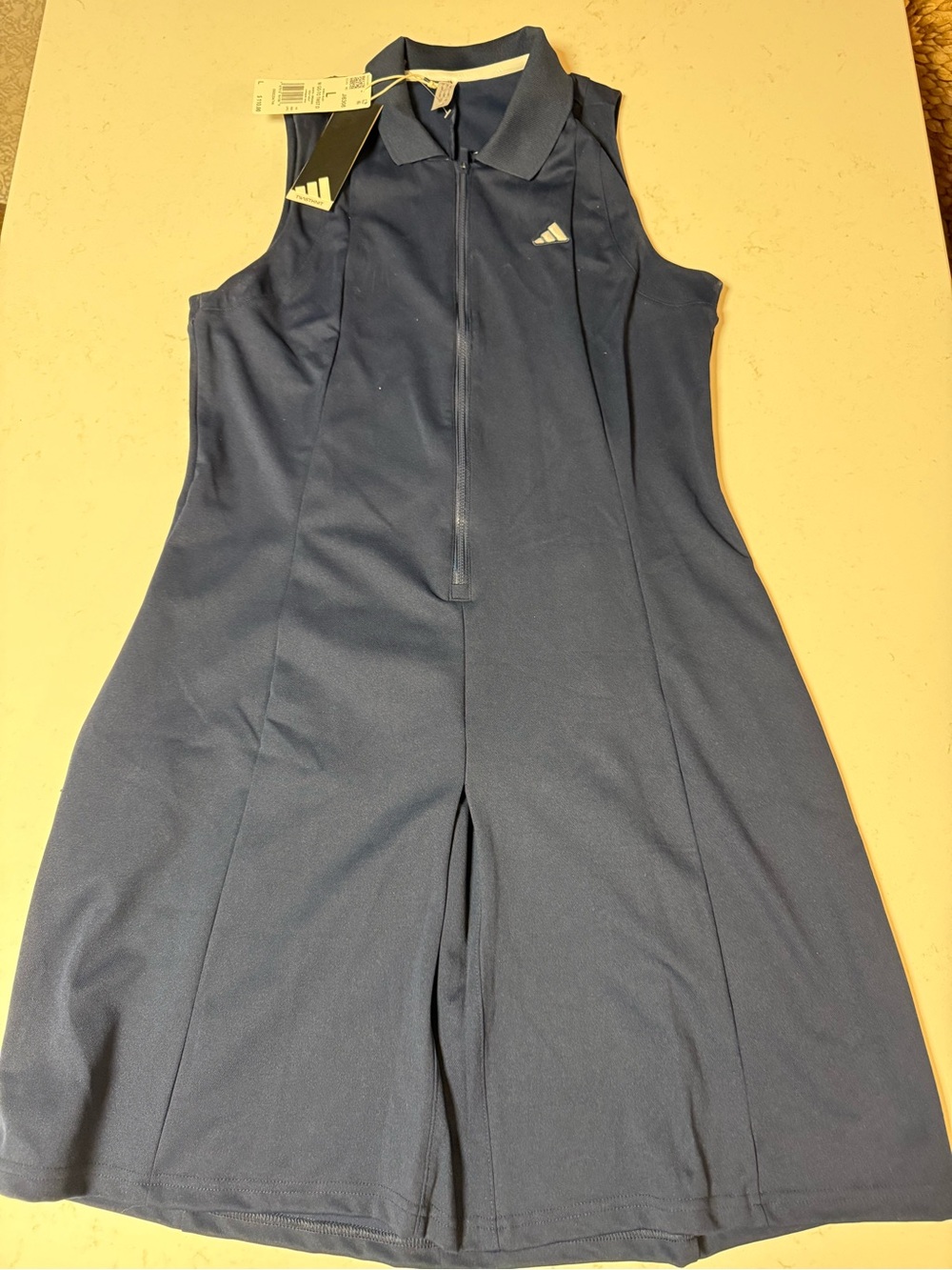Adidas Women’s Navy Sleeveless One-Piece Athletic/Golf/Tennis Dress with shorts